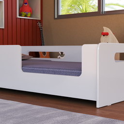 Cama Infantil Montessoriana Solteiro 100% Mdf Proteção Lateral para Segurança e Autonomia Dos Bebes - 2