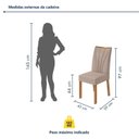Ver imagem 4 de Conjunto Sala de Jantar 4 Lugares Redonda Tampo Vidro/MDF Mesa Celebrare e Cadeiras Apogeu Bege Amêndoa Clean/Off White/Naturale Creme
