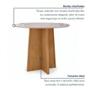 Ver imagem 5 de Conjunto Sala de Jantar 4 Lugares Redonda Tampo Vidro/MDF Mesa Celebrare e Cadeiras Apogeu Bege Amêndoa Clean/Off White/Naturale Creme