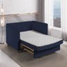 Sofa Cama Frisa Colchao Casal Pes de Madeira Talento Móveis - 3