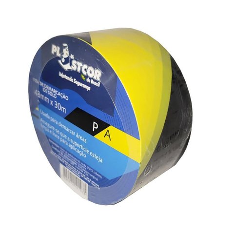 Fita Demarcação Zebrada Plastcor Fita Zebrada Pt/am