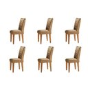 Ver imagem 2 de Conjunto com 6 Cadeiras para Sala de Jantar Liz Rufato Imbuia/animale Chocolate