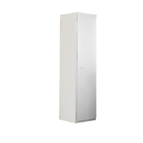 Roupeiro 1 Porta Módulo Armário Algodão Doce 100% MDF Branco