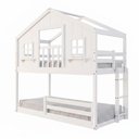 Ver imagem 6 de Beliche Infantil Montessoriano Casinha Dos Sonhos com Varanda Madeira Maciça Branco Housin