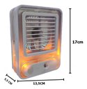 Ver imagem 3 de Ventilador Umidificador Ar Agua Touch De Mesa 3 Velocidades Led USB Trabalho Estudos Casa Portatil S