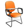 Cadeira Universitária com Prancheta para Escolas Linha Uno Laranja - 1