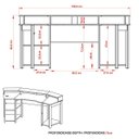 Ver imagem 5 de Mesa para Computador Gamer Espaço para 2 Monitores e Cpu Preto/azul