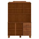 Ver imagem 3 de Cristaleira 4 Portas 3 Gavetas Linha Cobre 1279c Castanho Finestra