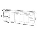 Ver imagem 6 de Balcão Armário Gabinete de Pia 150 Cm Deise e Balcão Alana para Fogão Cooktop 4 Bocas e Forno Elétri