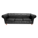 Ver imagem 1 de Sofá Chesterfield Capitone Luiz XV Corano Preto 2,30cm