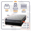 Ver imagem 3 de Conjunto Cama Box Super King c/ Molas Ensacadas Benton Preto 193x203x71