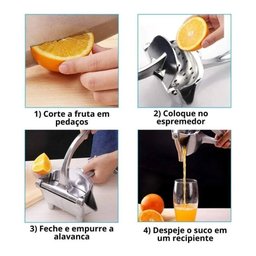 Espremedor Laranja Limao Frutas Extrator Sucos Manual Multifuncional - 7