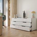 Ver imagem 4 de Cômoda Madri 6 Gavetas Branco - Panorama Móveis