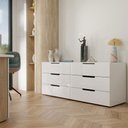 Ver imagem 3 de Cômoda Madri 6 Gavetas Branco - Panorama Móveis