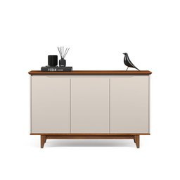 Buffet 3 Portas Flow: Off White/freijo - 2