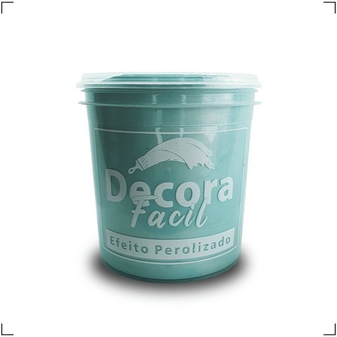 Cimento Queimado com Efeito Perolizado Decora Fácil 1kg - Baby Green