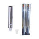 Ver imagem 1 de Kit Dispenser Porta Copo Inox Água 200ml + Lixeira Coletor Inox Duplo