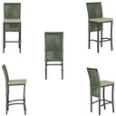 Ver imagem 5 de Mesa Bistrô e 4 Banquetas Roma Preta Corda Náutica Estofado 7 Trama Original