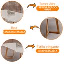 Ver imagem 5 de Mesa para Sala de Jantar Munique 180cm Madeira com Vidro Moderna Mobília