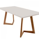 Ver imagem 6 de Mesa para Sala de Jantar Munique 180cm Madeira com Vidro Moderna Mobília