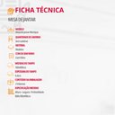 Ver imagem 4 de Mesa para Sala de Jantar Munique 180cm Madeira com Vidro Moderna Mobília