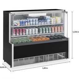 Vitrine Refrigerada Exposição de Bebidas, Frios e Laticinios GPFA-140R PR Gelopar Preta 127v - 4