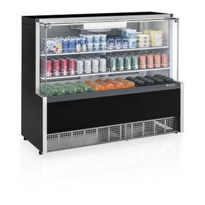 Vitrine Refrigerada Exposição de Bebidas, Frios e Laticinios GPFA-140R PR Gelopar Preta 127v