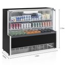 Ver imagem 4 de Vitrine Refrigerada Exposição de Bebidas, Frios e Laticinios GPFA-140R PR Gelopar Preta 220v