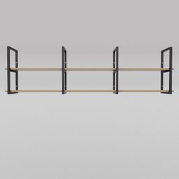 Prateleira Industrial Sofisticada Design Moderno Parede Sala Quarto Home Office Cozinha Mdf e Metal - 2