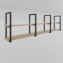 Ver imagem 6 de Prateleira Industrial Sofisticada Design Moderno Parede Sala Quarto Home Office Cozinha Mdf e Metal