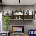 Ver imagem 5 de Prateleira Industrial Sofisticada Design Moderno Parede Sala Quarto Home Office Cozinha Mdf e Metal