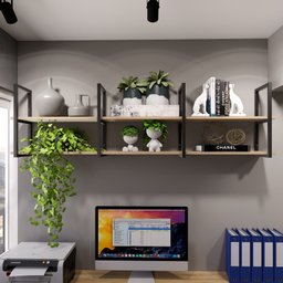 Prateleira Industrial Sofisticada Design Moderno Parede Sala Quarto Home Office Cozinha Mdf e Metal - 5