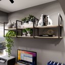 Ver imagem 7 de Prateleira Industrial Sofisticada Design Moderno Parede Sala Quarto Home Office Cozinha Mdf e Metal
