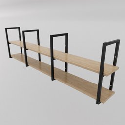 Prateleira Industrial Sofisticada Design Moderno Parede Sala Quarto Home Office Cozinha Mdf e Metal - 4