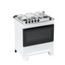 Ver imagem 2 de Fogão 5 Bocas Atlas Mônaco Top Automático Mesa Inox Branco Bivolt