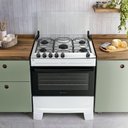 Ver imagem 6 de Fogão 5 Bocas Atlas Mônaco Top Automático Mesa Inox Branco Bivolt