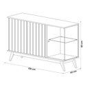 Ver imagem 4 de Aparador para Sala Buffet Açai com 3 Portas Perola