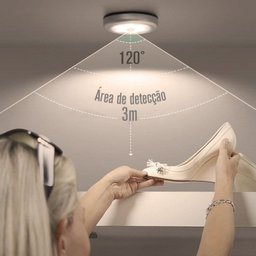 Luminária de Emergência LED com Sensor Presença 3000k Decorlaser - 5