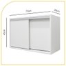Armário Aéreo Multiuso 70cm 2 Portas de Correr 100% Mdf - 2