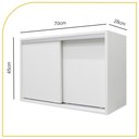 Ver imagem 2 de Armário Aéreo Multiuso 70cm 2 Portas de Correr 100% Mdf