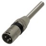 Plug Cannon Macho Preto Corpo Metalico com Mola - 1