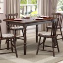 Ver imagem 1 de Mesa de Jantar 103ea com 04 Cadeiras 155ea Castanho Acetinado Piratini