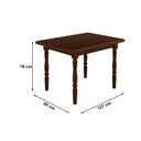Ver imagem 2 de Mesa de Jantar 103ea com 04 Cadeiras 155ea Castanho Acetinado Piratini