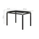 Ver imagem 4 de Conjunto Mesa de Jantar Tubular Malva Tampo Vidro Retangular 107cm com 4 Cadeiras 118 Preto - Movelp