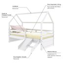 Ver imagem 4 de Cama Casinha Slim Rb com Kit Escada/ Escorregador e Grade de Proteção Branco Housin