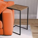 Ver imagem 1 de Mesa Lateral Industrial Steel Preta e Imbuia - Cor: Preto