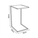 Ver imagem 2 de Mesa Lateral Industrial Steel Preta e Imbuia - Cor: Preto