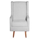 Ver imagem 5 de Poltrona Amamentação Aquila com Puff Linho Cinza Pés Palito - Fratello