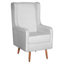 Ver imagem 4 de Poltrona Amamentação Aquila com Puff Linho Cinza Pés Palito - Fratello