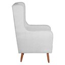 Ver imagem 6 de Poltrona Amamentação Aquila com Puff Linho Cinza Pés Palito - Fratello